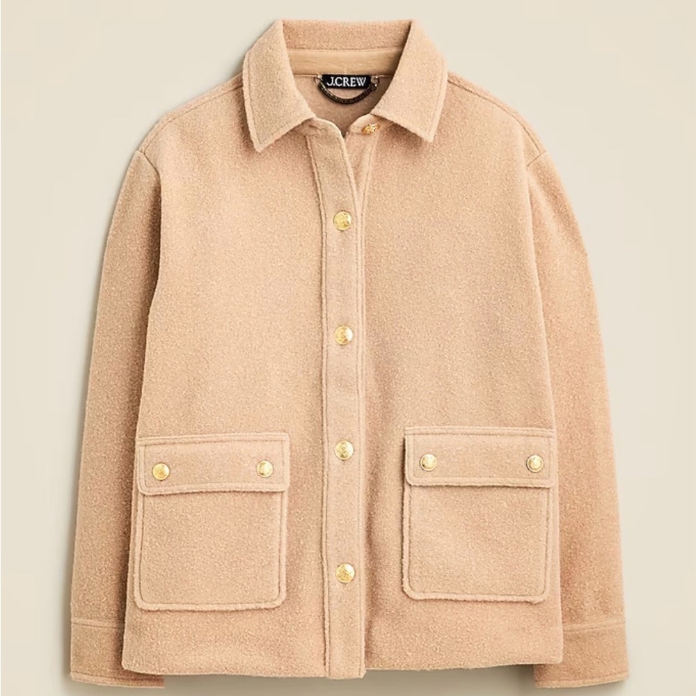 J Crew Bouclé shirt-jacket Small
